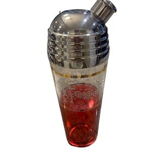 Art Deco Ruby Red Cocktail Shaker